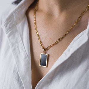 Shiny Rectangle Shape Necklace